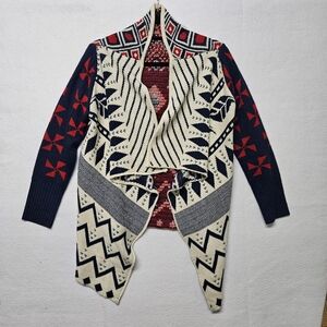 Haute Society Nordic Open Knit Cardigan Sweater XSmall